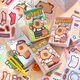 Lisa Duck Kapibala Dress Up Doudou Buch Mini süßer Aufkleber Slutty Fisch tragbares Taschenbuch Spaß Spielzeug [Familienporträt]
