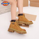 
Dickies women's Martin boots high top fashion couple boots versatile work boots for women yellow women's style-36