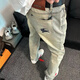 Luyaer yellow mud war horse printed pants men's spring and summer casual versatile jeans American hiphop trendy brand straight trousers Yellow mud XL [Suggested 120-140Jin [Jin equals 0.5 kg]]