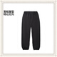 李宁（LI-NING）中国李宁卫裤2025夏季新款男子简约休闲棉质束脚宽松卫裤AKLV673 无水黑色-1 L