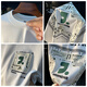 Guangan Aepe Herren-T-Shirt Sommer dünne vielseitige amerikanische losen Trend kurzärmelige T-Shirt Casual Rund Hals atmungsaktivem Pullover Top White ZJ-y1098 L für Gewicht 112-128jin [Jin entspricht 0,5 kg]