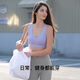 Uras 25 new product V-neck wide shoulder strap sports vest bra shockproof running training yoga fitness underwear for women Black L 80A/80B/80C