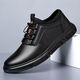 Counter men's shoes, trendy leather shoes, high-quality leather casual sports high-end versatile outdoor soft sole comfortable and breathable TY-882 black 44