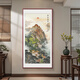 Good wood Rising Sun in the East Hand-painted Mount Tai Sunrise Chinese Painting Entrance Hall Hall Hanging Painting Decorative Painting Ink Landscape Painting Mural A-Rising Sun in the East 50*100cm High Definition Giclee Elegant Walnut Solid Wood Frame Solid Wood Thin Frame
