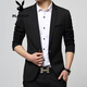 Playboy Suit's Men's Men's's's et Autumn Style Casual Casual Costume Men's Men's Veste mince et mince Tops Tendy et à la mode Small Suit Black [1416 GRAIN TEST] 3xl recommandé 150-165Jin [Jin est égal à 0,5 kg]