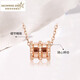 Xuecong fashionable small waist 18K gold pendant couple style clavicle chain necklace birthday gift for girlfriend 700334 large plain version male small waist -700365-(approx. 3.1