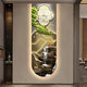
Raft core perpetual calendar electronic display screen welcomes pine living room 2024 wall clock digital display intelligent clock entrance decoration 15122 (Shanshui Fulu-B) 50*150cm regular painting without lamp model [digital display + power bank model]