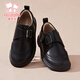 Fuluo Mi Children's Leather Shoes Spring and Autumn New Boys British Style Campus Performance Black Shoes Black 37