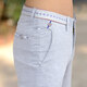 Yushida Summer Thin Korean Men's Pantal's Straight Mid-Waist Business Casual Trendy Slim Fit 9905 Modèle #BLUE 28 [2,1 pieds]