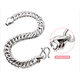 Guanpuge Fat Donglai same style men's platinum bracelet Pt950 light luxury niche boys and girls riding whip chain wallet platinum lifetime 8mm wide 19cm long 24 grams