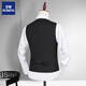 Romon Men's Suit Vest 2025 Business Professional Vest Gest Best Man Wedding Vest Brother Group Clip Clip Grey Vest XL Poids 135-150Jin [Jin est égal à 0,5 kg]