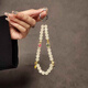 Beiyipin téléphone mobile longe style poignet ping an xile perle suspension bracelet women's Ins Crystal perles de suspension de la chaîne suspendue à la main suspension de téléphonie mobile