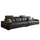 Dudu Meijia Italian minimalist Lawrence leather sofa 2025 light luxury living room straight sofa SJ-V6# 2 meters
