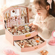 Miaobeile Children's Hair Accessories Luxury Boad Box House Toys Girls Hair Ring Coil Clip Clip Accessoires Filles Cadeau d'anniversaire