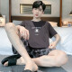 2025新款睡衣男夏季棉质薄款短袖短裤套装青少年休闲家居服可外穿 HDE9929 XL