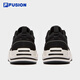 Fila fusion zhang hao même style fichier de mode marque de chaussures pour hommes skateboard 2025 Été nouveau 50-50 chaussures de toile chaussures décontractées noir / lait blanc-bg 42