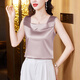 Femme 2025 Nouveau sommet de la chemise intérieure en 2025 Top sans manches pour les femmes gris l
