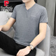 
Pier Cardin summer high-quality pure cotton short-sleeved T-shirt men's blouse v-neck trendy fashion new half-sleeved thin men's body shirt white Q693 M 90-100Jin [Jin equals 0.5 kg]