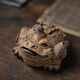 Ye Yu, Chen Hongjun, bark golden toad, Yixing purple sand tea pet ornaments, tea set, fully handmade tea toy carving, bark golden toad, works by Chen Hongjun