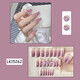 
Purple butterfly wears long manicure style white and elongated hand-shaped fake nail nail patches finished manicure patches nail patches L15253 slightly drunk dreams [Give a tool kit 5 pieces set