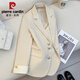 Pierre Cardin 2025 Spring New Design Mint Green Suit Jacket Women's Korean Style Casual Small Suit 2024 Beige 2025 Regular L Recommendation 110-125 Jin Jin equals 0.5 kg