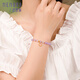Shipulin 18K gold enamel pearl bracelet women's light luxury love filigree lock purple agate style