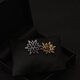 QUAMER retro gun black six-pointed star brooch men's suit versatile badge exquisite small lapel pin one retro silver