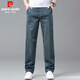 Pierre Cardin Jeans Summer de verano Pantalones rectos delgados para hombres Pantalones casuales para hombres Ropa de hombres de alta gama azul retro 32