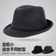 万宏达帽子男士秋冬季羊毛礼帽中老年人英伦风爵士帽冬天保暖老人绅士帽 经典黑色