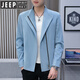 
JEEP SPIRIT spring and autumn short windbreaker men's British small suit jacket casual jacket Korean style trendy slim and handsome suit Golden mink khaki plus cotton thick XL