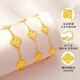 Jingjia gold bag silver crushed ice-blue five-flower four-leaf clover bracelet women's 999 gold bag silver new bracelet Valentine's day gift single-sided four-leaf clover + 1 gram of gold total about 10 grams