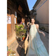 Bei Xianqi 2025 summer new style spliced ​​vacation temperament sweet temperament seaside sleeveless loose dress Mint green dress M