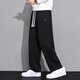 Fog Sky Casual Hosen für Männer in Frühlings- und Sommermodemarke Loose Spleißen gerade Hosen Khaki Drapery Vielseitige Sportarten American Hosen Männer CJ-6628 Khaki XL (Empfohlen 135-150jin [Jin gleich 0,5 kg]))