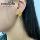 Fulai Island 2025 Snake New Gold Eorestones Extructed Flower Cultivation Diamond Oredstone Ancient Gold Wedding Bijoux Travail Coût: 673 Yuan environ 3,36 grammes