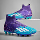 Football shoes for men and women with long nails ag high-top adult professional children student training special medium and large children's large size shoes purple long nails 40