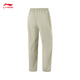 Li Ning water-repellent straight woven sports pants for men 2025 new fitness loose sports pants AYKV227