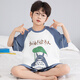 
New summer children's pajamas boys pure cotton shorts shorts big boys 6-15-year-old student baby home clothes Y693 chinchilla [100 pure cotton set] One size recommended 143cm65Jin [Jin equals 0.5 kg] within [16 sizes]
