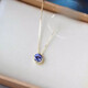 KOSK Fat Donglai quality Japanese natural tanzanite plated 18K light luxury amethyst Akado pendant natural tanzanite necklace