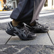 亚瑟士（ASICS）休闲鞋男女GEL-KAHANATR复古厚底运动鞋1203A390-001 黑色/银色 42.5