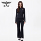 BOY LONDON spring and summer women's simple black slim elastic sport trousers W15901 black S