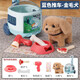 Autres enfants Boîte de chien de chien mignon pour enfants Play chariot house panda lapin électrique garçon et fille en peluche jouet blanc chariot bleu nécessite une batterie auto-produite