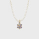 Pop Japanese Nojess*23 Christmas limited snowflake snow cut grass moonstone tanzanite ring necklace 925 silver gold-plated moonstone pendant natural pearl necklace