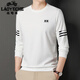 Classic Car reines Baumwoll-Sweatshirt für Männer Frühling und Herbst 2025 neuer runder Nacken Inneres dünne langärmelte T-Shirt Herren-Basishemd Herbst Top T Haqing 723 m 165 Vorschlag 90-120jin [Jin gleich 0,5 kg]