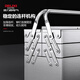 DELIXI ELECTRIC stainless steel tool box storage box three-layer folding household thickened portable hardware industrial grade storage box three-layer stainless steel large + password lock