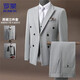ROMON suit men's business slim suit men's professional formal suit groom's best man's wedding dress jacket