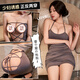 Feimu sexy Unterwäsche 2025 Neue sexy Uniform Frau Yuejiaozhan Golf Pajama Passion Versuchung Set 6624 Pure Desire Gray (Socken) + Kette Die durchschnittliche Größe empfohlen Gewicht 80-120 Jin [Jin ist 0,5 kg]