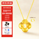 Made in Tokyo, four-leaf clover gold necklace for women 999 pure gold cultivated diamond pendant gift for girlfriend and wife 1.3g