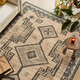 
Visual flavor imported handmade natural jute carpet retro living room bedroom versatile living room floor mat SD-15886 80x150CM 80x150CM suitable for bedside