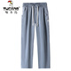 
Woodpecker casual pants for men 2025 new fashion brand straight loose men's pants Tennis wide-leg men's long pants men's summer thin 1048 black 4XL