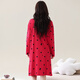 Wutong Sifu 100 Baumwoll Nachthemd für Frauen mit Brustpad reine Baumwolle Frühling und Herbst Langarm Kleid Volle Baumwolle draußen Verschleiß koreanischer Sommer-Pyjama-Heimkleidung 9902 (mit Brustpad) M [100% Baumwolle, empfohlen 80-100 Jin [Jin gleich 0,5 kg]]